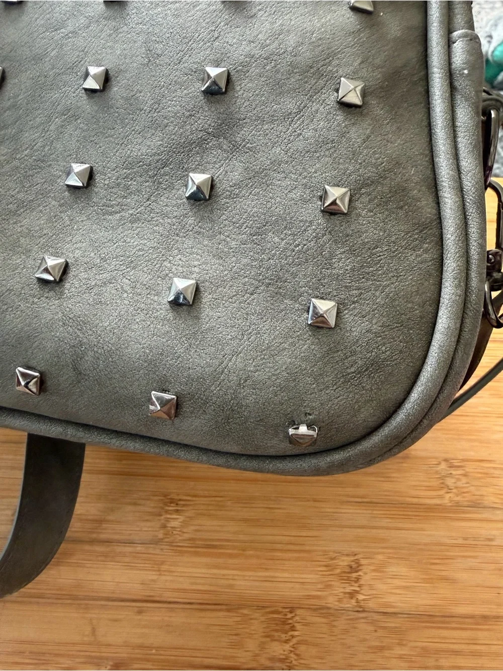Rad Rev Grey Studded Everyday Tote Bag